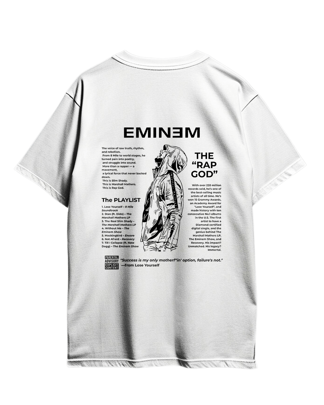 Eminem Rap God - Premium Oversized T-Shirt | Unisex - Loraxle