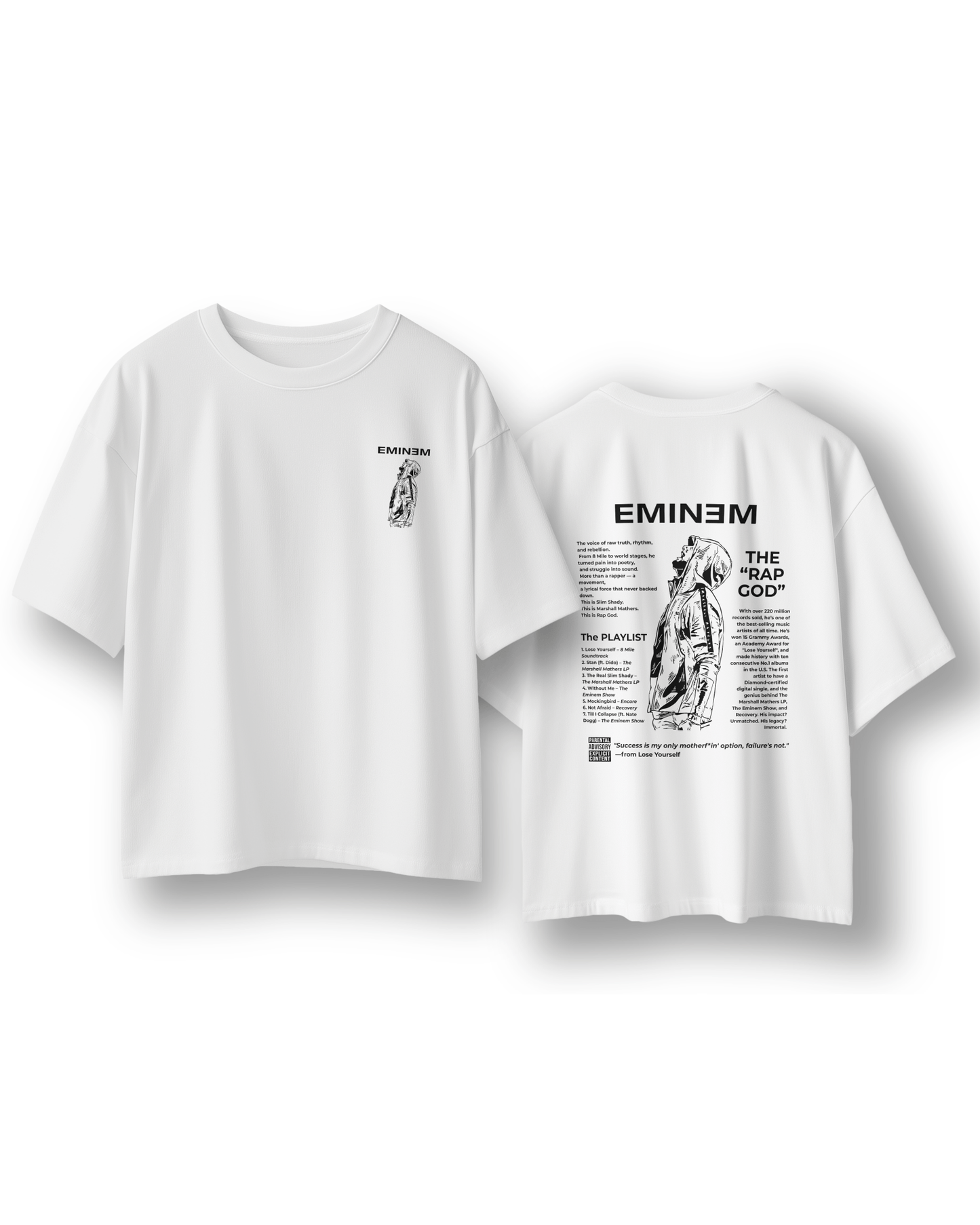 Eminem Rap God - Premium Oversized T-Shirt | Unisex - Loraxle